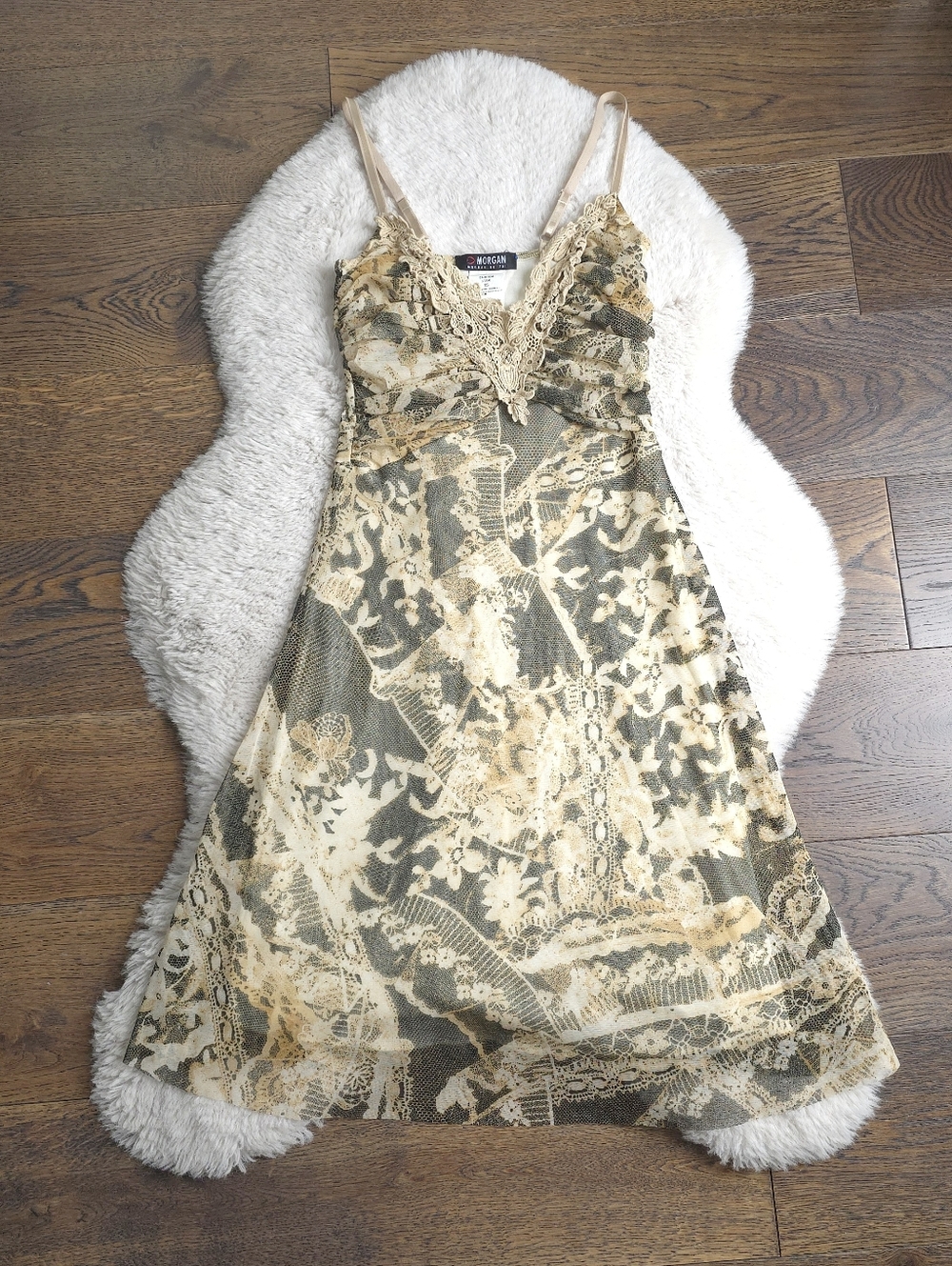 Y2K Morgan De Toi Euro Fairy Mesh Crochet Lace Dress